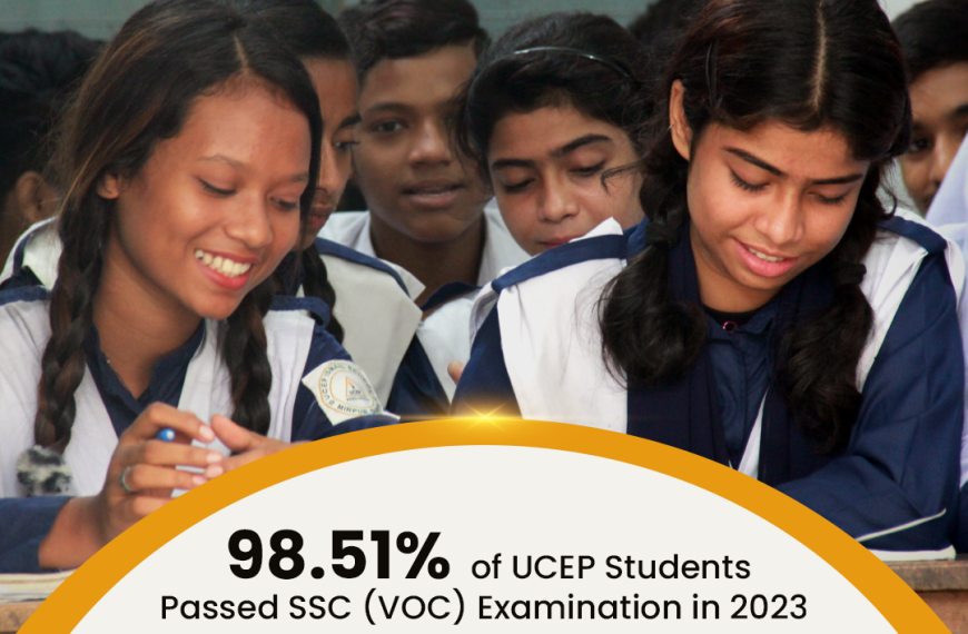 UCEP Bangladesh appreciates students excelling in SSC (Vocational) Examinations 2023